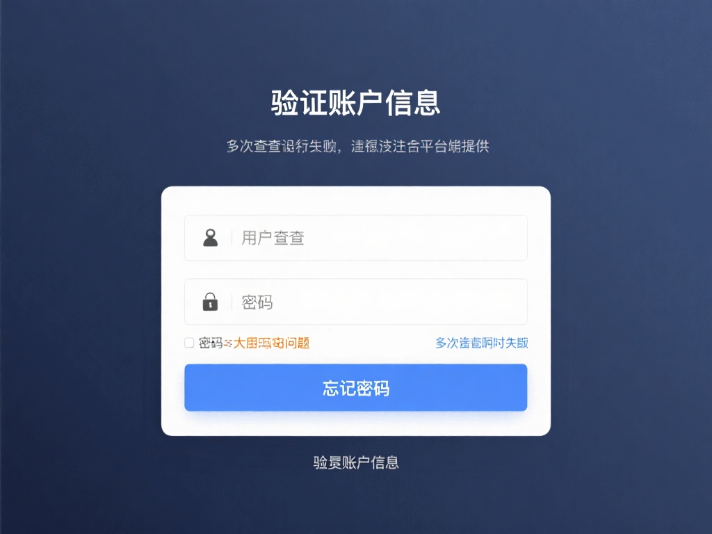 验证账户信息
在输入用户名和密码时，注意检查是否